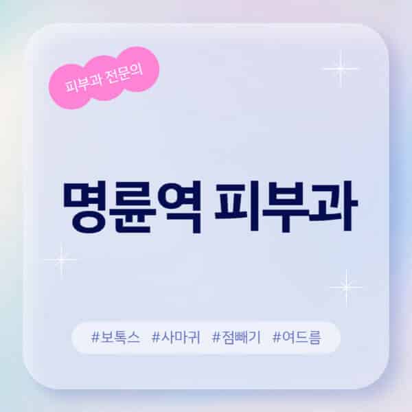 명륜역-피부과-추천-후기-좋고-친절한-곳-근처-유명한-피부과-전문의-병원-찾기-여드름-레이저-제모-점빼기-보톡스-아토피-무좀-사마귀
