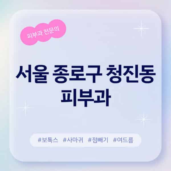 서울 종로구 청진동-피부과-추천-후기-좋고-친절한-곳-근처-유명한-피부과-전문의-병원-찾기-여드름-레이저-제모-점빼기-보톡스-아토피-무좀-사마귀