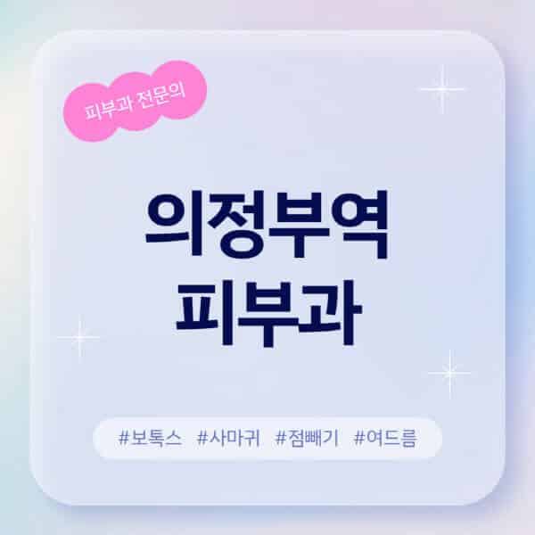 의정부역-피부과-추천-후기-좋고-친절한-곳-근처-유명한-피부과-전문의-병원-찾기-여드름-레이저-제모-점빼기-보톡스-아토피-무좀-사마귀