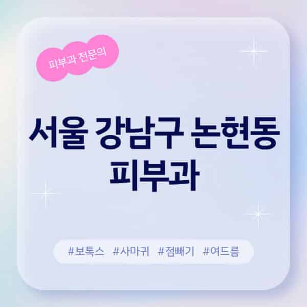 서울 강남구 논현동-피부과-추천-후기-좋고-친절한-곳-근처-유명한-피부과-전문의-병원-찾기-여드름-레이저-제모-점빼기-보톡스-아토피-무좀-사마귀