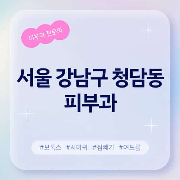 서울 강남구 청담동-피부과-추천-후기-좋고-친절한-곳-근처-유명한-피부과-전문의-병원-찾기-여드름-레이저-제모-점빼기-보톡스-아토피-무좀-사마귀