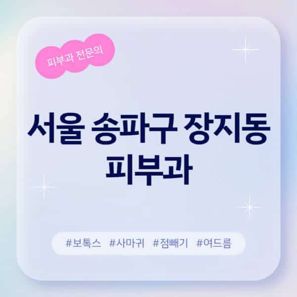 서울 송파구 장지동-피부과-추천-후기-좋고-친절한-곳-근처-유명한-피부과-전문의-병원-찾기-여드름-레이저-제모-점빼기-보톡스-아토피-무좀-사마귀