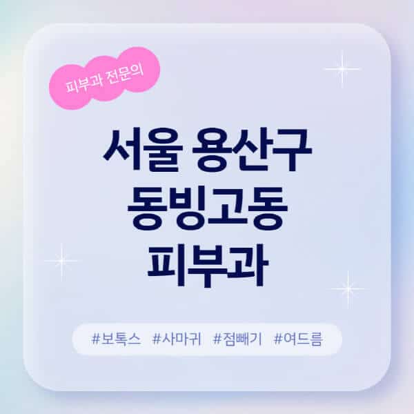 서울 용산구 동빙고동-피부과-추천-후기-좋고-친절한-곳-근처-유명한-피부과-전문의-병원-찾기-여드름-레이저-제모-점빼기-보톡스-아토피-무좀-사마귀