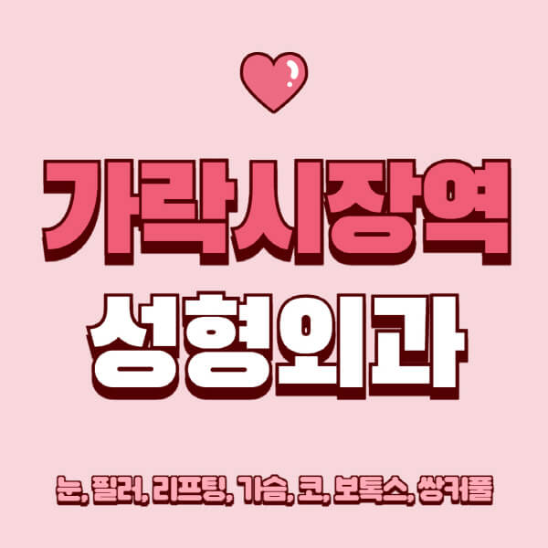 가락시장역-성형외과-추천-유명한-곳-일요일-전문의-잘하는-곳-눈-필러-리프팅-가슴-코-보톡스-쌍커풀-후기