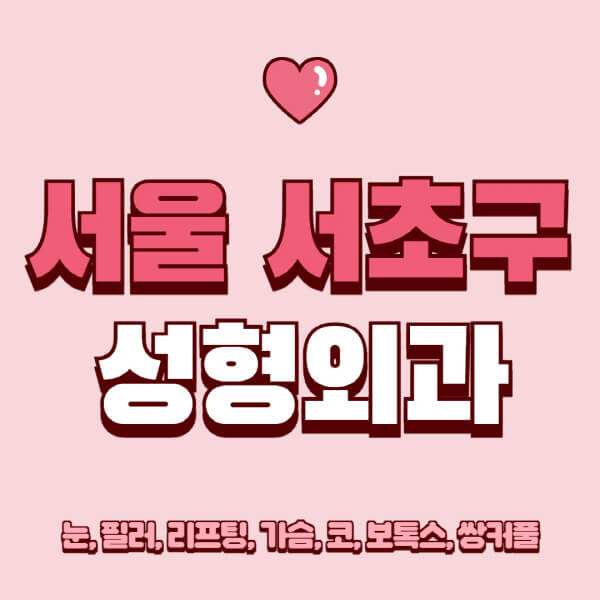 서울 서초구-성형외과-추천-유명한-곳-일요일-전문의-잘하는-곳-눈-필러-리프팅-가슴-코-보톡스-쌍커풀-후기