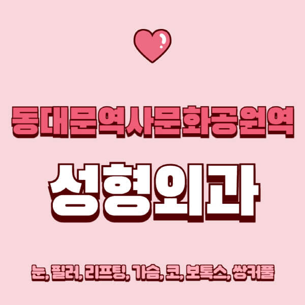 동대문역사문화공원역-성형외과-추천-유명한-곳-일요일-전문의-잘하는-곳-눈-필러-리프팅-가슴-코-보톡스-쌍커풀-후기
