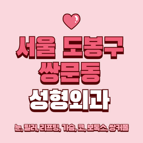 서울 도봉구 쌍문동-성형외과-추천-유명한-곳-일요일-전문의-잘하는-곳-눈-필러-리프팅-가슴-코-보톡스-쌍커풀-후기