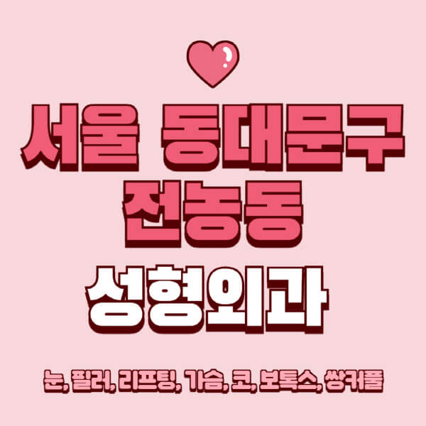 서울 동대문구 전농동-성형외과-추천-유명한-곳-일요일-전문의-잘하는-곳-눈-필러-리프팅-가슴-코-보톡스-쌍커풀-후기