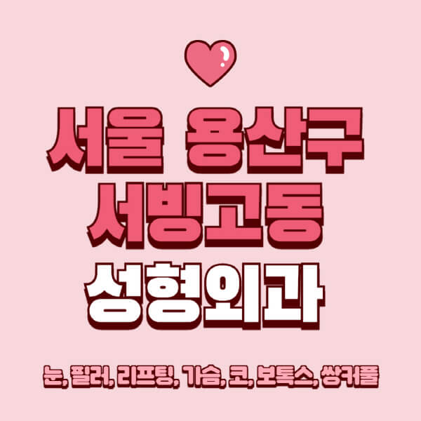 서울 용산구 서빙고동-성형외과-추천-유명한-곳-일요일-전문의-잘하는-곳-눈-필러-리프팅-가슴-코-보톡스-쌍커풀-후기