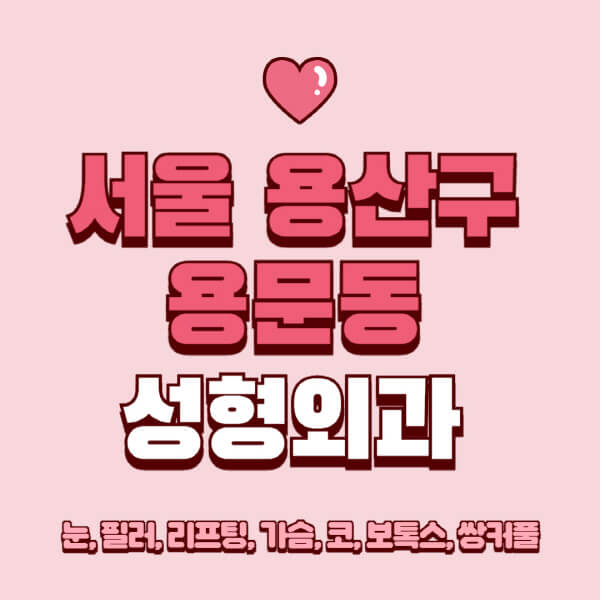 서울 용산구 용문동-성형외과-추천-유명한-곳-일요일-전문의-잘하는-곳-눈-필러-리프팅-가슴-코-보톡스-쌍커풀-후기