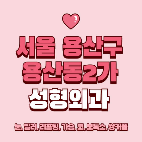 서울 용산구 용산동2가-성형외과-추천-유명한-곳-일요일-전문의-잘하는-곳-눈-필러-리프팅-가슴-코-보톡스-쌍커풀-후기