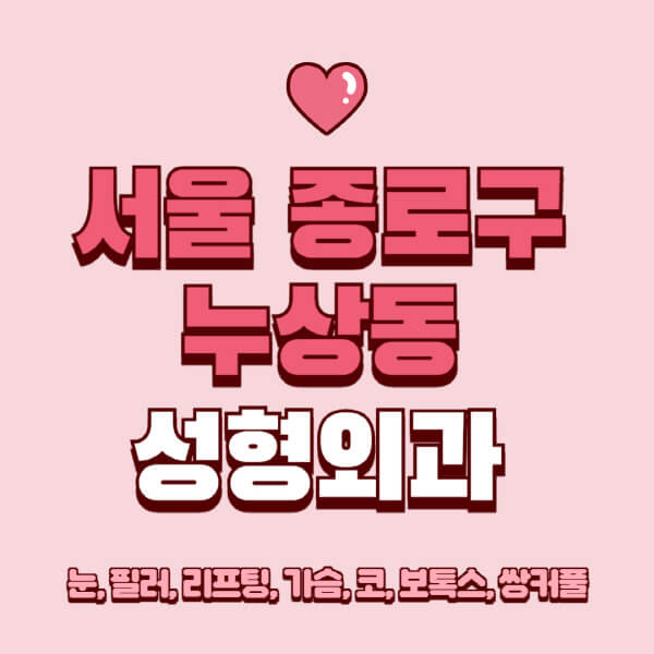 서울 종로구 누상동-성형외과-추천-유명한-곳-일요일-전문의-잘하는-곳-눈-필러-리프팅-가슴-코-보톡스-쌍커풀-후기