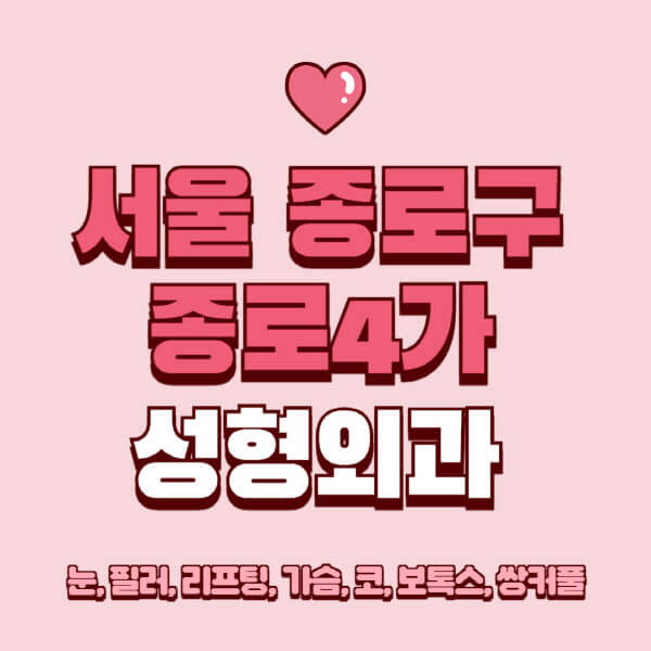 서울 종로구 종로4가-성형외과-추천-유명한-곳-일요일-전문의-잘하는-곳-눈-필러-리프팅-가슴-코-보톡스-쌍커풀-후기