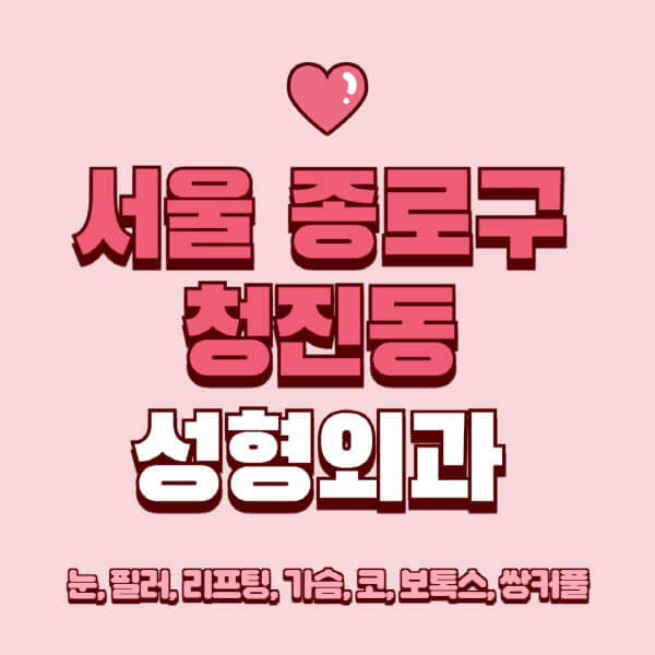 서울 종로구 청진동-성형외과-추천-유명한-곳-일요일-전문의-잘하는-곳-눈-필러-리프팅-가슴-코-보톡스-쌍커풀-후기