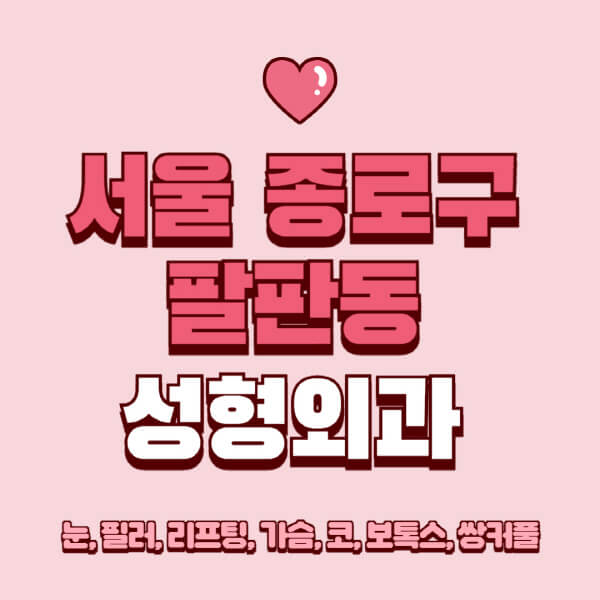 서울 종로구 팔판동-성형외과-추천-유명한-곳-일요일-전문의-잘하는-곳-눈-필러-리프팅-가슴-코-보톡스-쌍커풀-후기