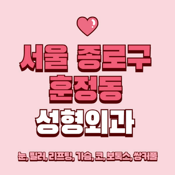 서울 종로구 훈정동-성형외과-추천-유명한-곳-일요일-전문의-잘하는-곳-눈-필러-리프팅-가슴-코-보톡스-쌍커풀-후기
