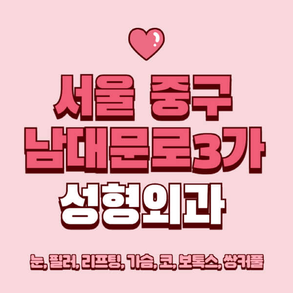 서울 중구 남대문로3가-성형외과-추천-유명한-곳-일요일-전문의-잘하는-곳-눈-필러-리프팅-가슴-코-보톡스-쌍커풀-후기