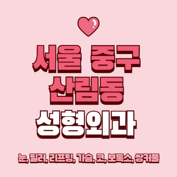 서울 중구 산림동-성형외과-추천-유명한-곳-일요일-전문의-잘하는-곳-눈-필러-리프팅-가슴-코-보톡스-쌍커풀-후기