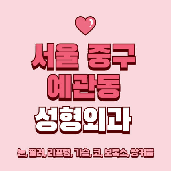 서울 중구 예관동-성형외과-추천-유명한-곳-일요일-전문의-잘하는-곳-눈-필러-리프팅-가슴-코-보톡스-쌍커풀-후기
