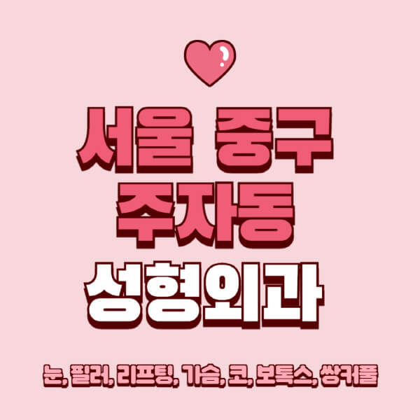 서울 중구 주자동-성형외과-추천-유명한-곳-일요일-전문의-잘하는-곳-눈-필러-리프팅-가슴-코-보톡스-쌍커풀-후기