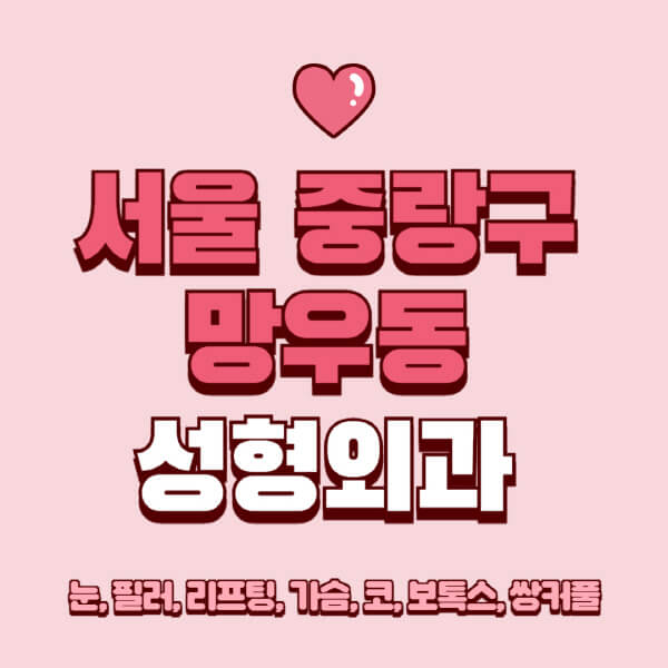 서울 중랑구 망우동-성형외과-추천-유명한-곳-일요일-전문의-잘하는-곳-눈-필러-리프팅-가슴-코-보톡스-쌍커풀-후기