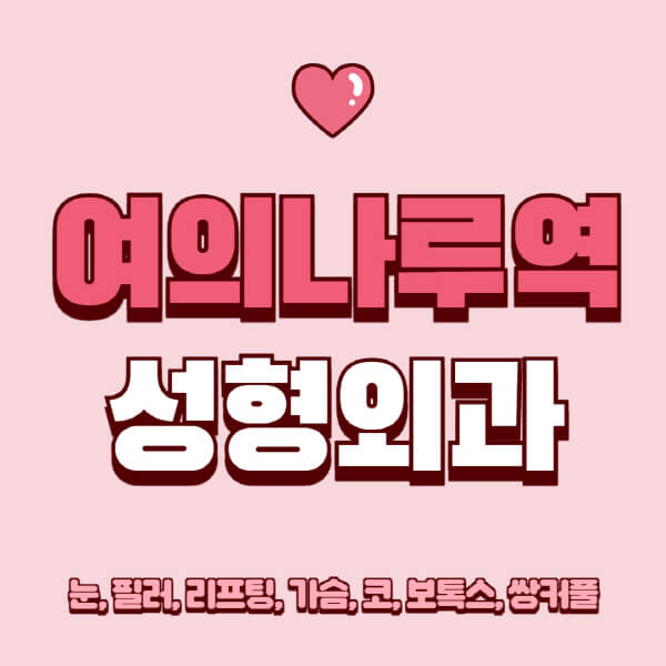 여의나루역-성형외과-추천-유명한-곳-일요일-전문의-잘하는-곳-눈-필러-리프팅-가슴-코-보톡스-쌍커풀-후기